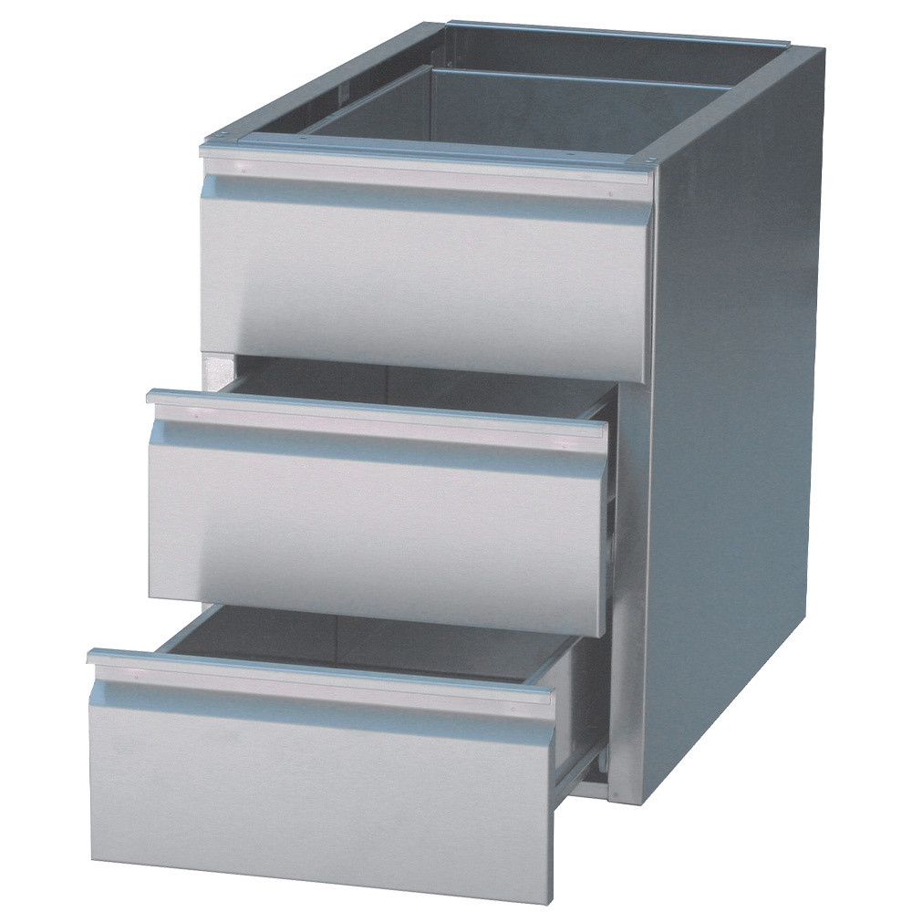 Bloc 3 tiroirs Diamond GN 1/1 - Module de rangement pour table 700 mm