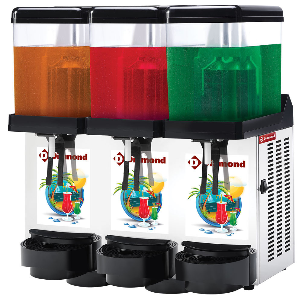 Distributeur boissons réfrigérées DIAMOND 3x12L - Tropicalisé +43°C