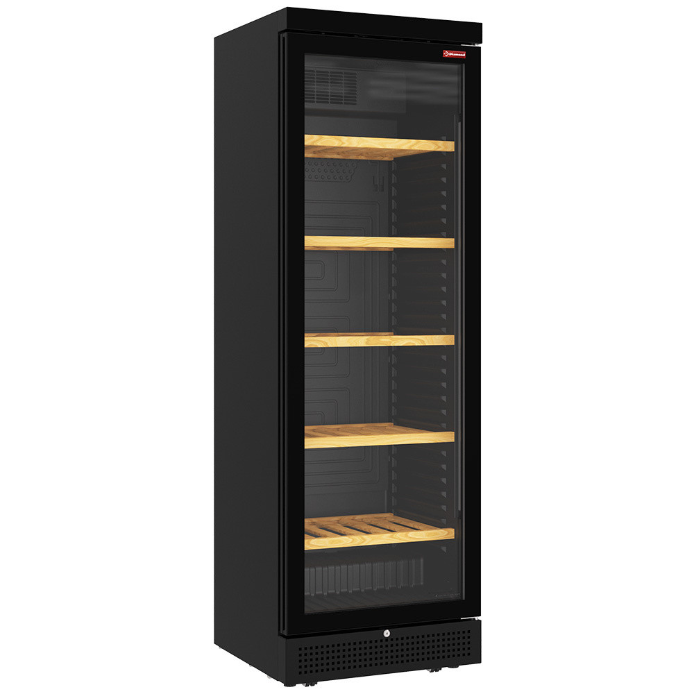 Vitrine cave à vins ventilée Diamond 382L - 5 niveaux - Noire
