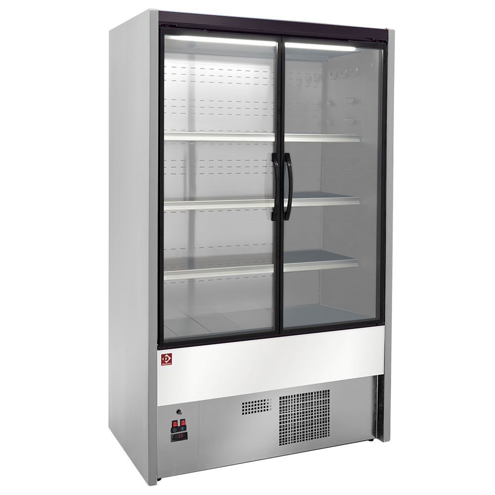 Meuble réfrigéré mural DIAMOND Gris/Blanc - 2,85 m³ - Portes battantes