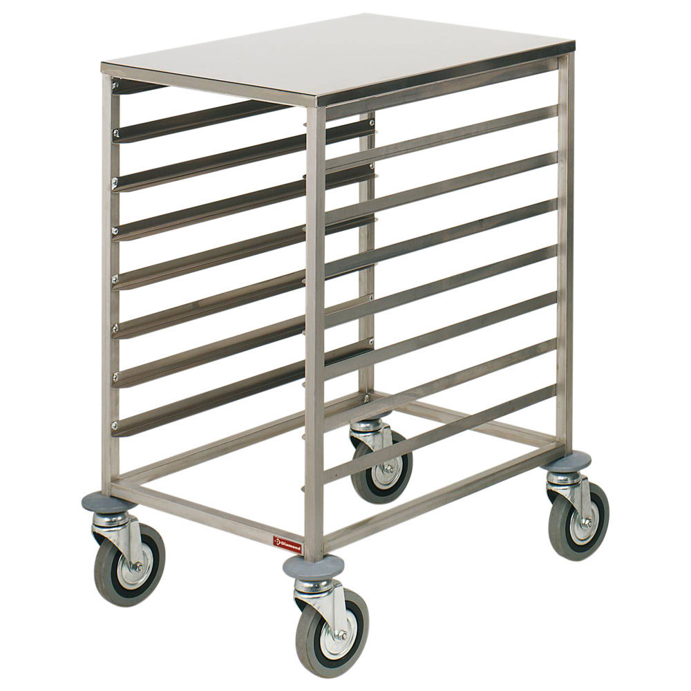 Échelle à platines inox DIAMOND - 8 niveaux pour plateaux 600x400 mm