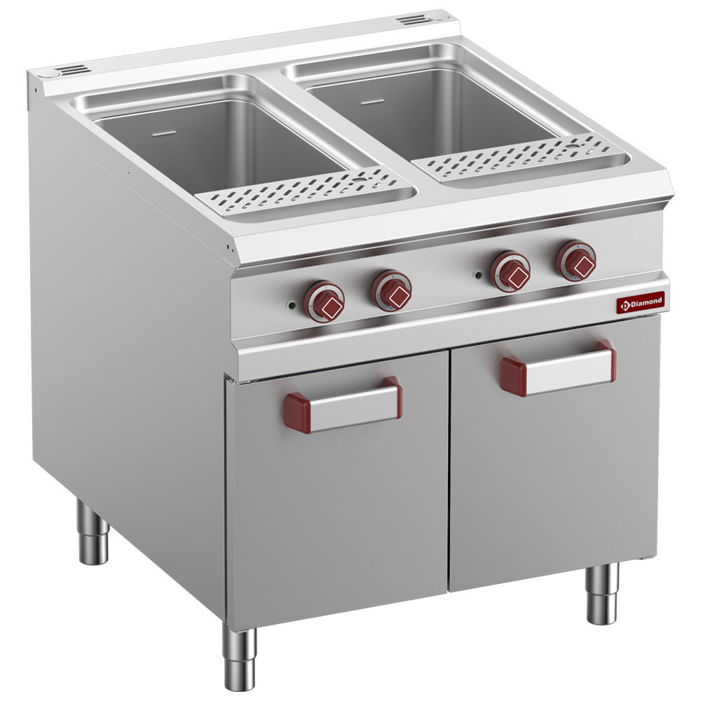 Cuiseur à pâtes électrique DIAMOND 2 cuves 40L - Sur meuble fermé