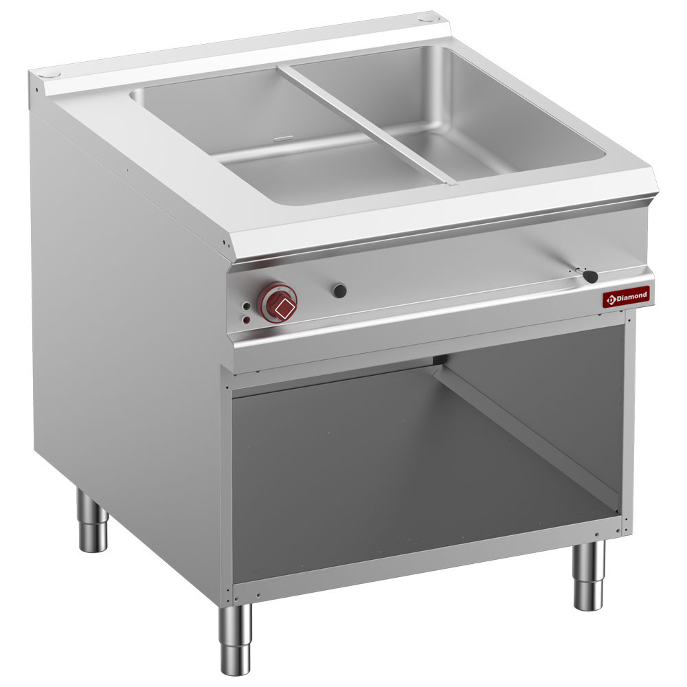 Bain-marie électrique Diamond 8x GN 1/3-150 mm - Armoire ouverte