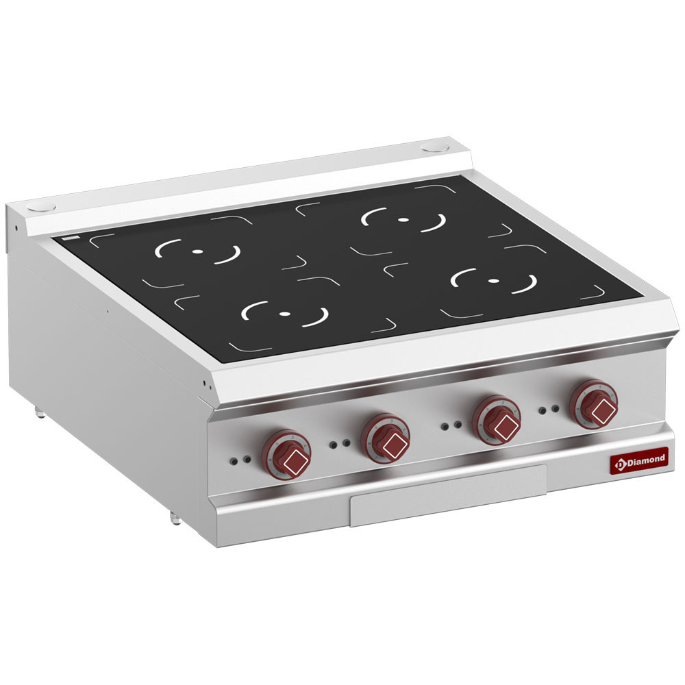 Cuisinière induction DIAMOND 4 foyers - Puissance 14 kW pour pro