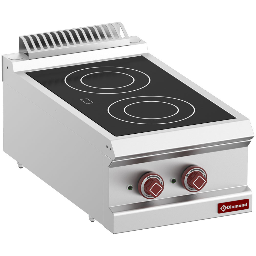 Cuisinière vitrocéramique DIAMOND 2 zones - Top étanche professionnel