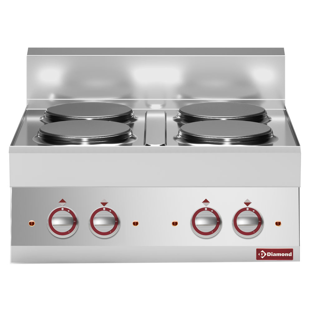 Cuisinière électrique 4 plaques DIAMOND - Top professionnel HORECA