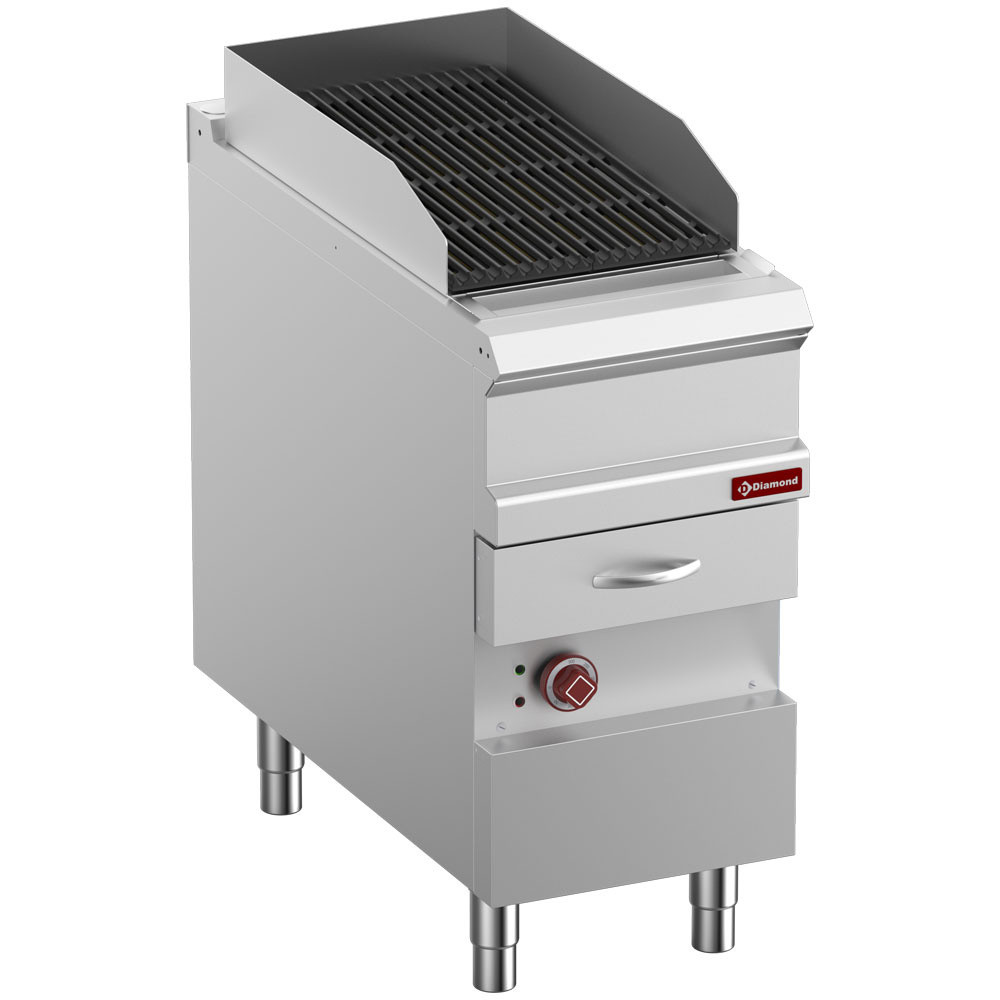 Grill Vapeur électrique Diamond - Grille fonte double face, 7 kW, 400V