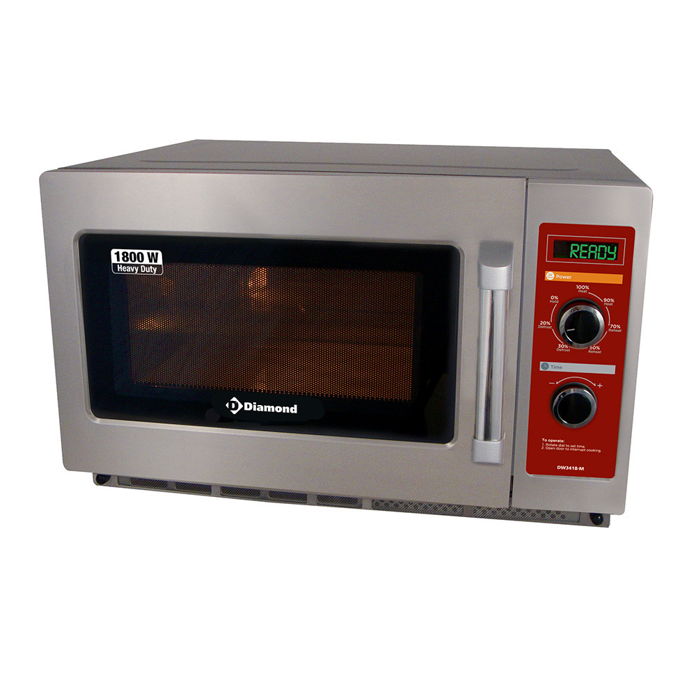 Four micro-ondes DIAMOND 34L inox 1800W - Four mécanique GN 2/3