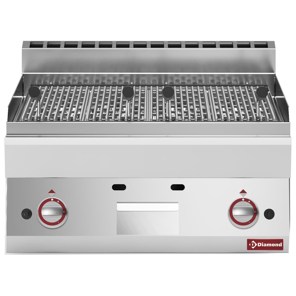 Grill pierre de lave gaz DIAMOND - Cuisson professionnelle sur fonte