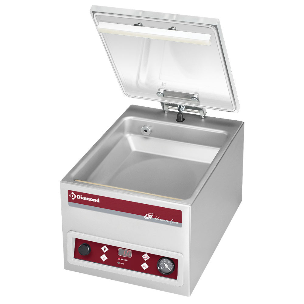 Machine sous-vide DIAMOND GA-80/S - Chambre 280x310x85 mm - 4 m³/h