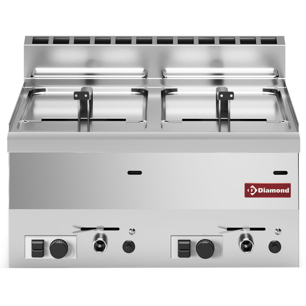 Friteuse gaz DIAMOND 2 cuves 8 litres - Professionnelle et performante