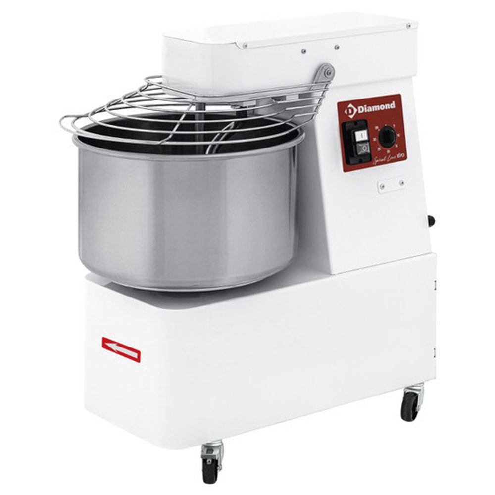 Pétrin à spirale Diamond 33L avec timer - Professionnel sur roues