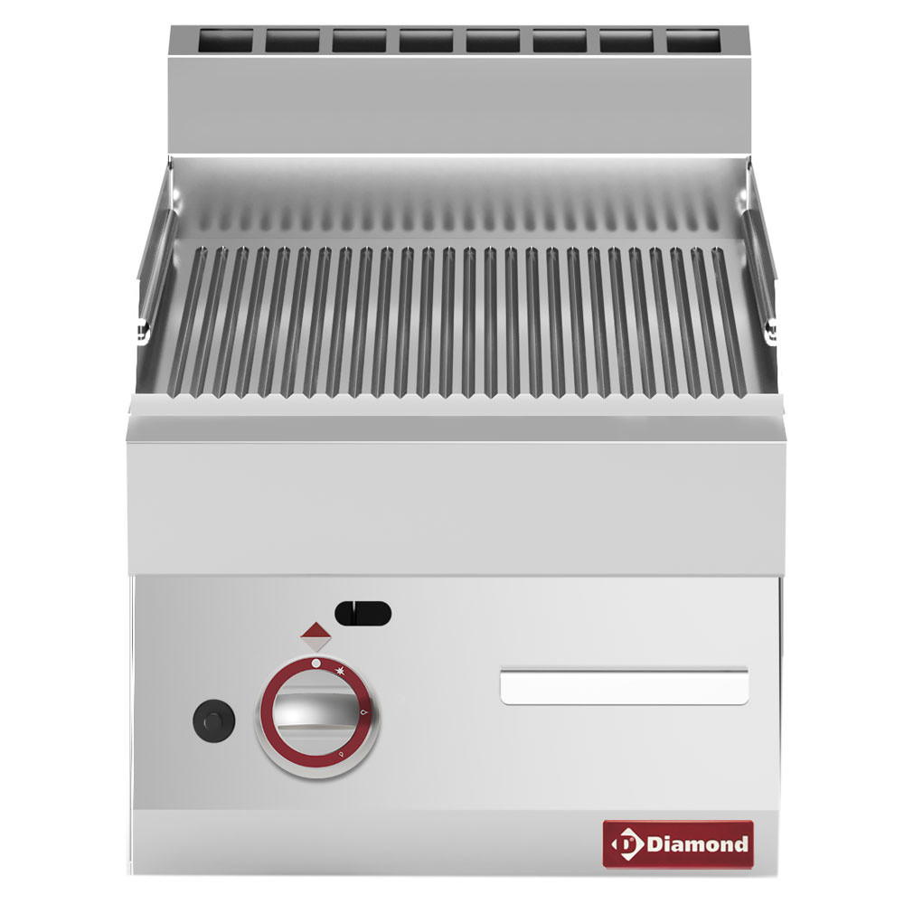 Plaque de cuisson gaz rainurée DIAMOND - Professionnelle pour cuisines