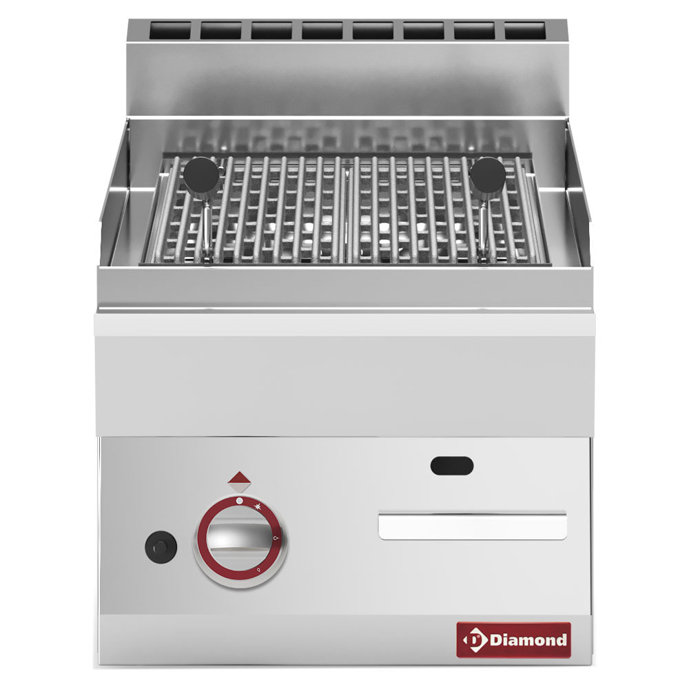 Grill pierre de lave gaz Diamond - Grille fonte réglable - Cuisson pro