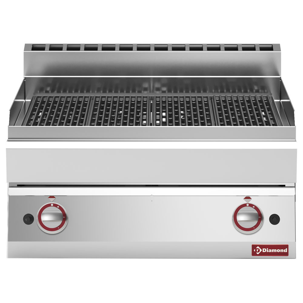 Grill-vapeur gaz DIAMOND - Grille fonte 695x520 mm - Cuisson optimale