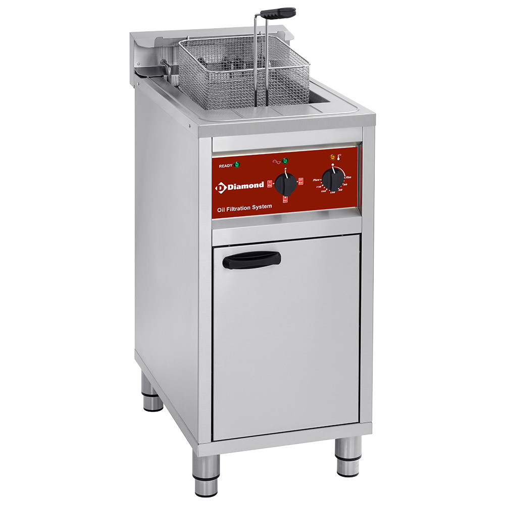 Friteuse électrique DIAMOND 16L sur meuble avec filtration automatique