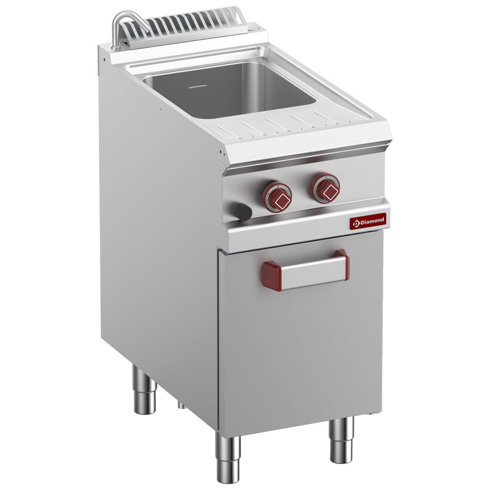 Cuiseur à pâtes gaz DIAMOND 26L - Cuve inox 316 sur armoire inox