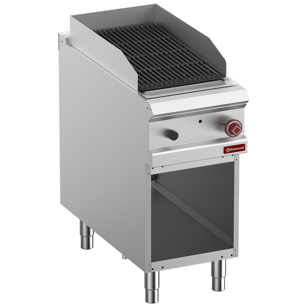 Grill pierre de lave Diamond - Grille fonte réversible 2 faces