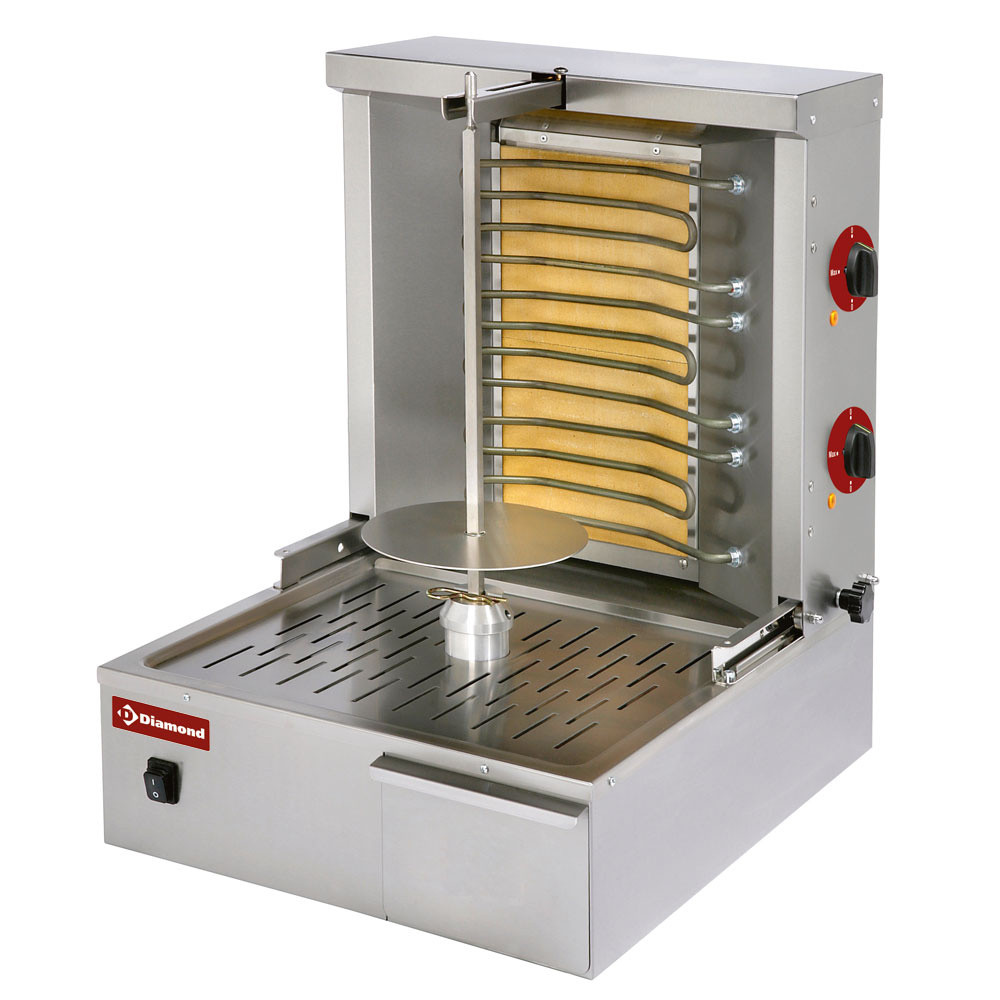 Grill gyros électrique DIAMOND 20 kg - Cuisson professionnelle en inox