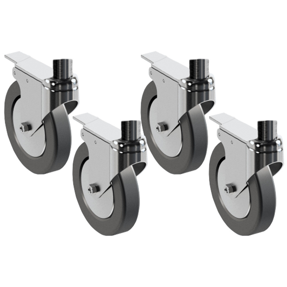 Kit 4 roues DIAMOND avec freins pour fours à pizzas - Installation