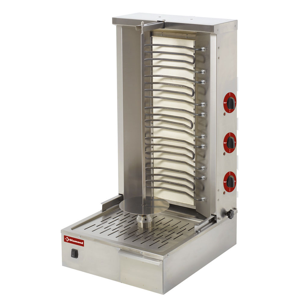 Grill électrique Gyros DIAMOND 55 kg - Cuisson professionnelle inox