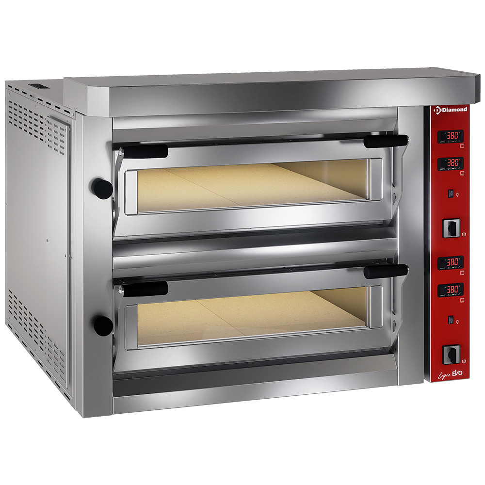 Four électrique professionnel DIAMOND - 2x4 pizzas - Puissance 14,4 kW