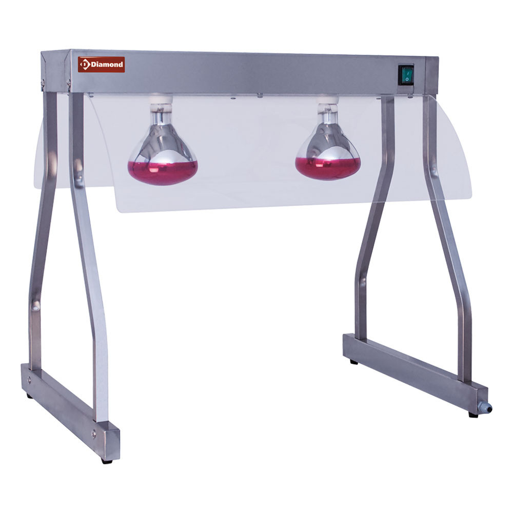 Pont chauffant professionnel Diamond avec 2 lampes infrarouges 250W