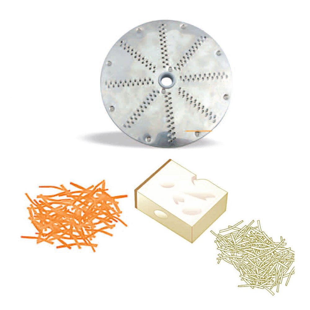 Disque râpe mozzarella/fromage 7 mm Diamond - Râpe professionnelle