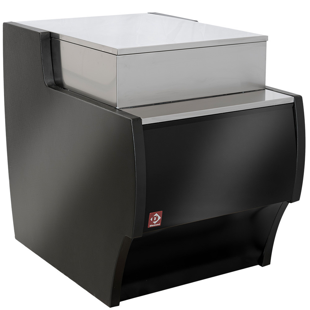 Élément caisse DIAMOND 1000 mm NOIR - Comptoir vitrine CHR robuste