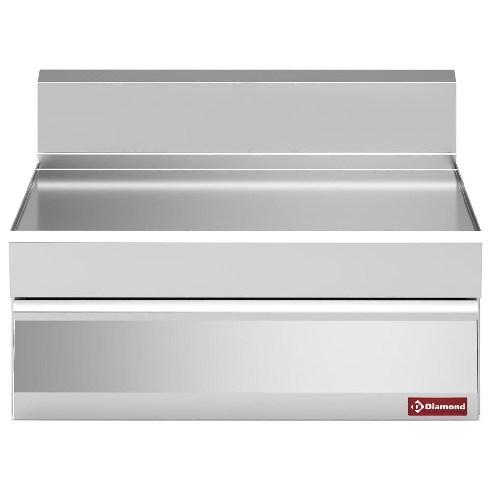 Élément neutre DIAMOND avec tiroir - Surface lisse en inox AISI 304