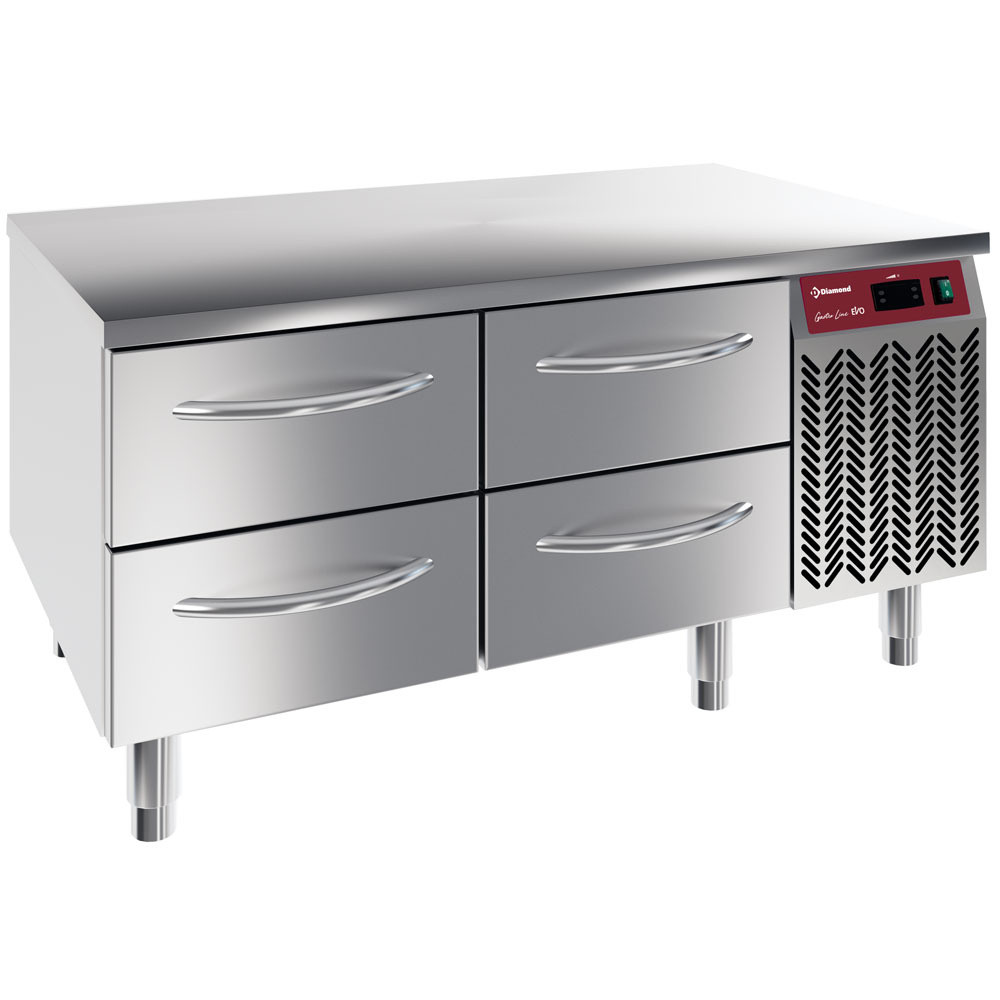 Soubassement réfrigéré DIAMOND 4 tiroirs GN - Température contrôlée