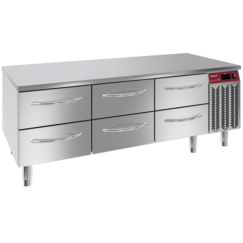 Soubassement réfrigéré Diamond 6 tiroirs GN - Cuisine professionnelle