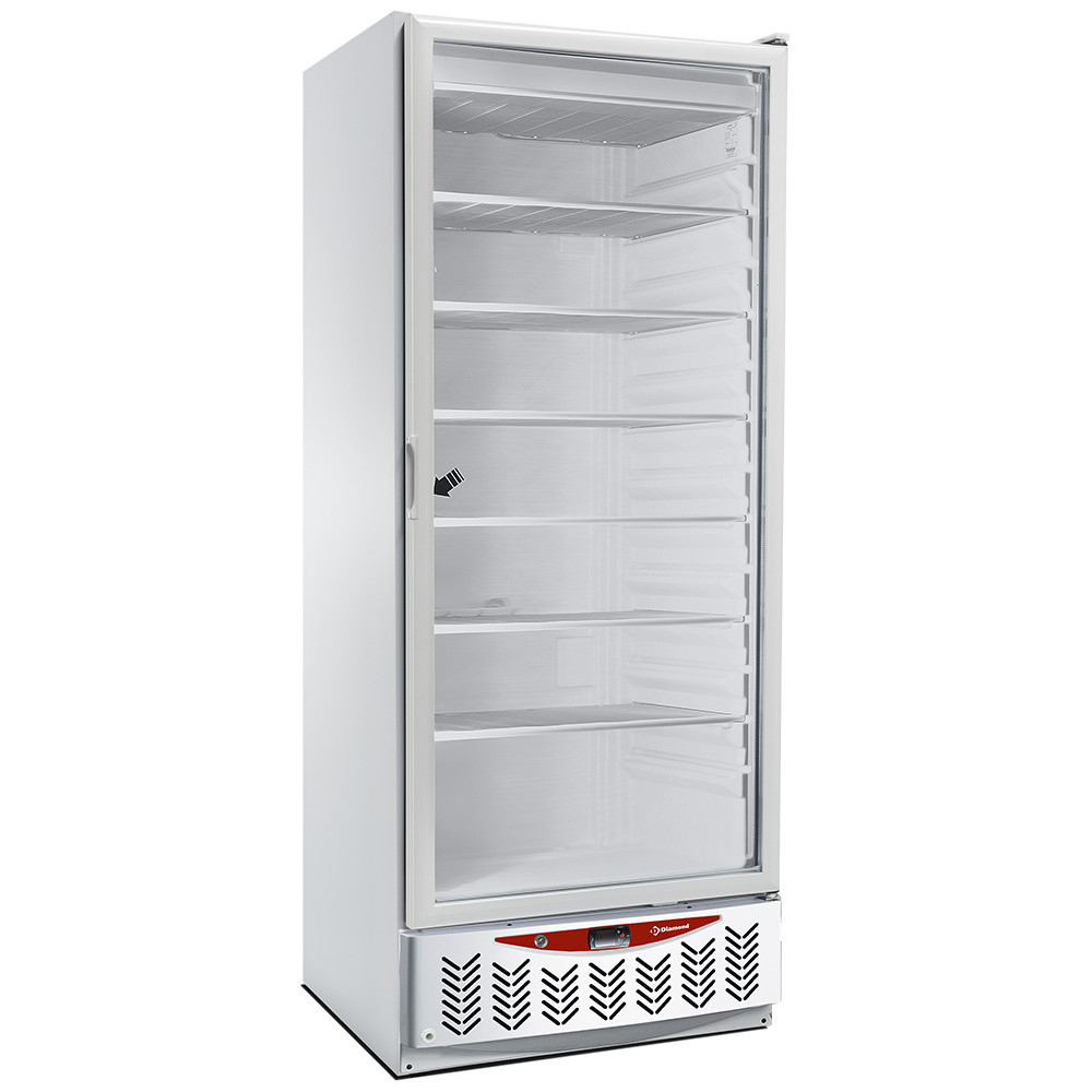 Congélateur statique DIAMOND 525L porte vitrée - Professionnel GN2/1