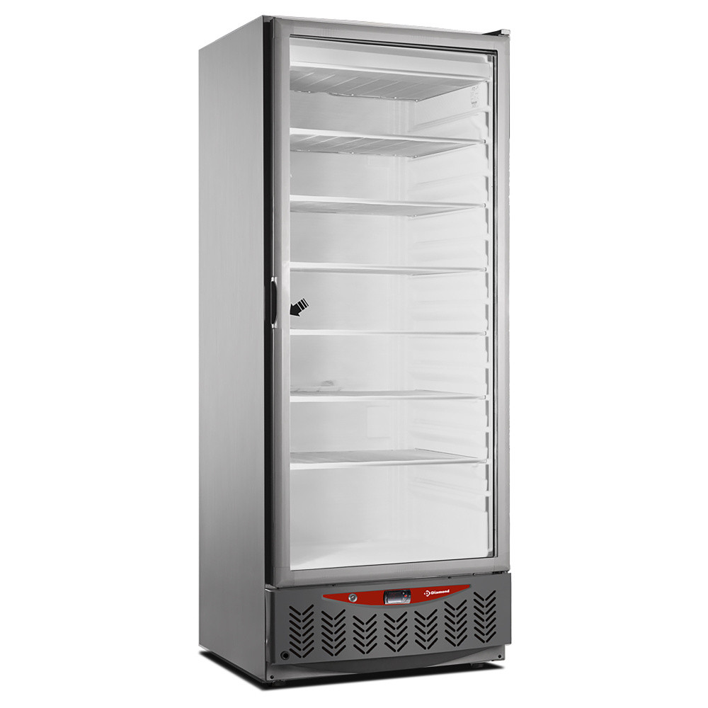 Congélateur professionnel DIAMOND 525L vitré - Inox GN2/1+600x400