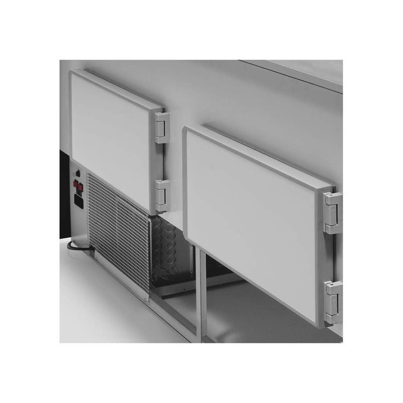 Comptoir vitrine réfrigéré 90° DIAMOND avec réserve - Idéal pâtisserie