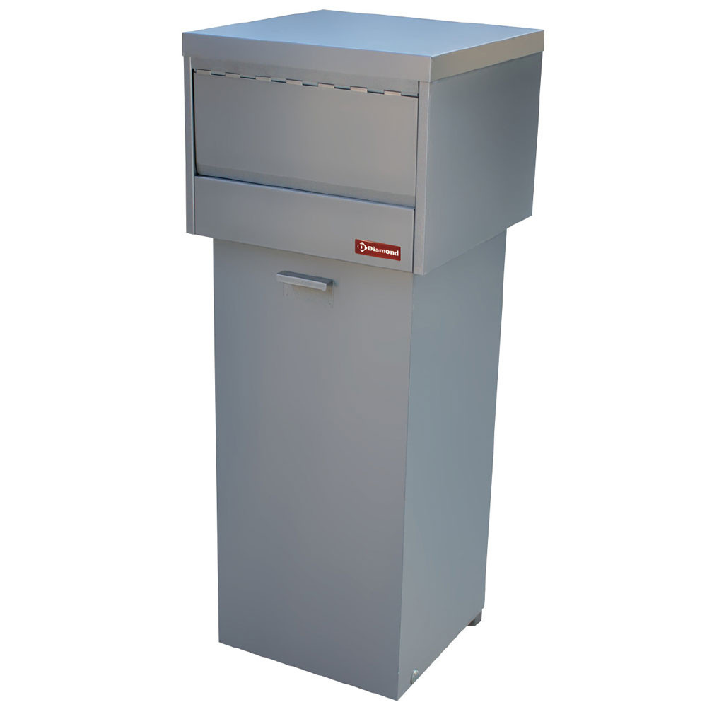 Poubelle snacking 80L DIAMOND - Professionnelle en inox avec roues