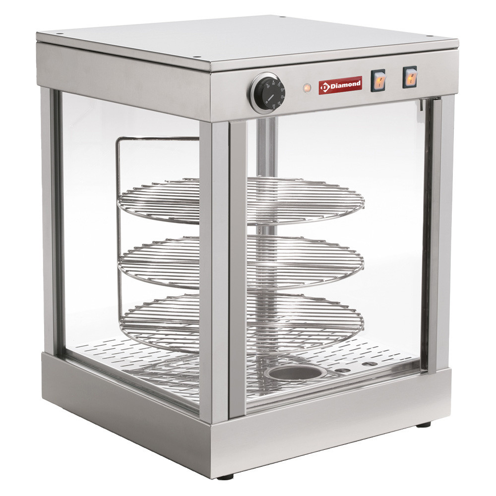 Vitrine chauffante rotative DIAMOND - Exposition pizza professionnelle