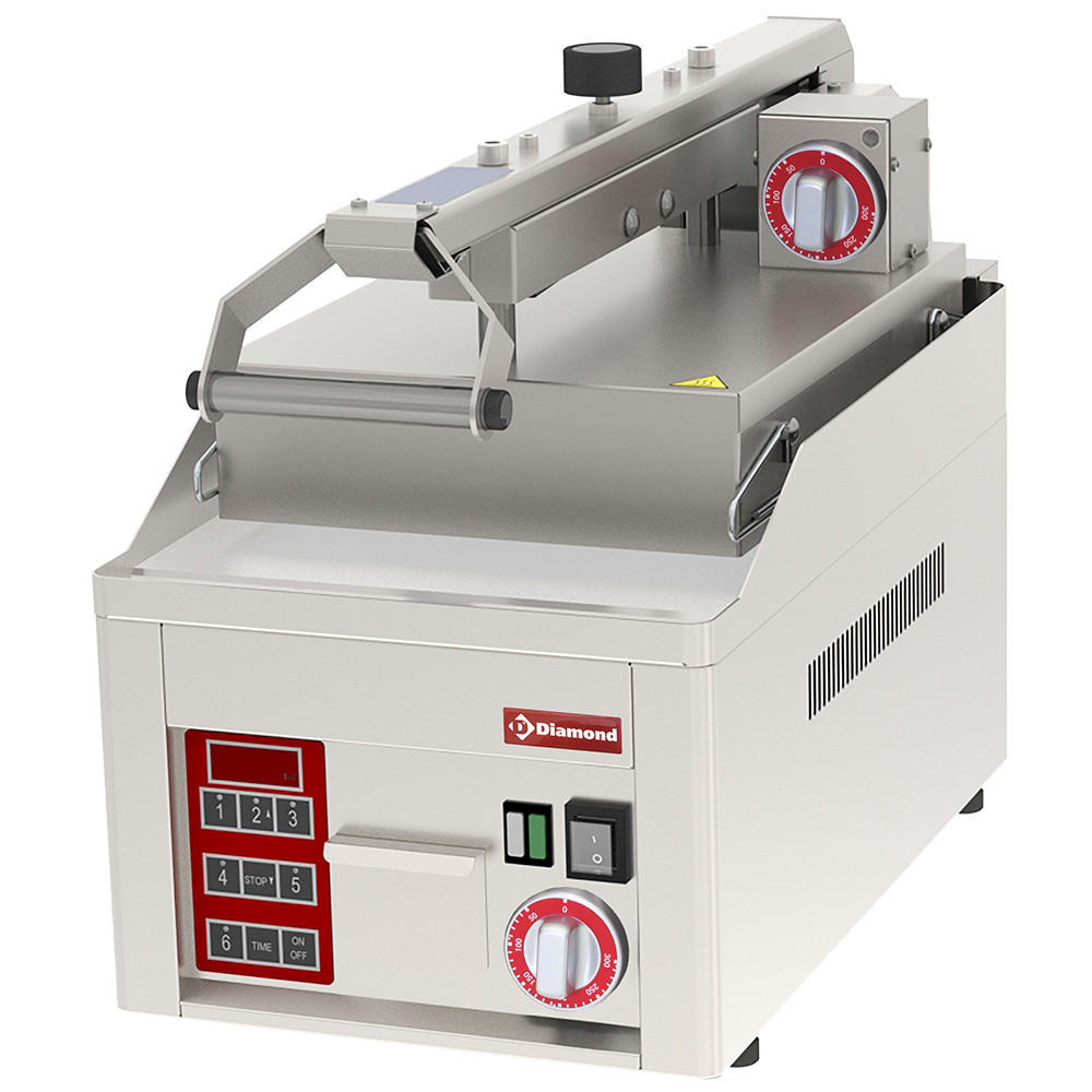 Grill Clam DIAMOND - Plaque chromée professionnelle 6kW