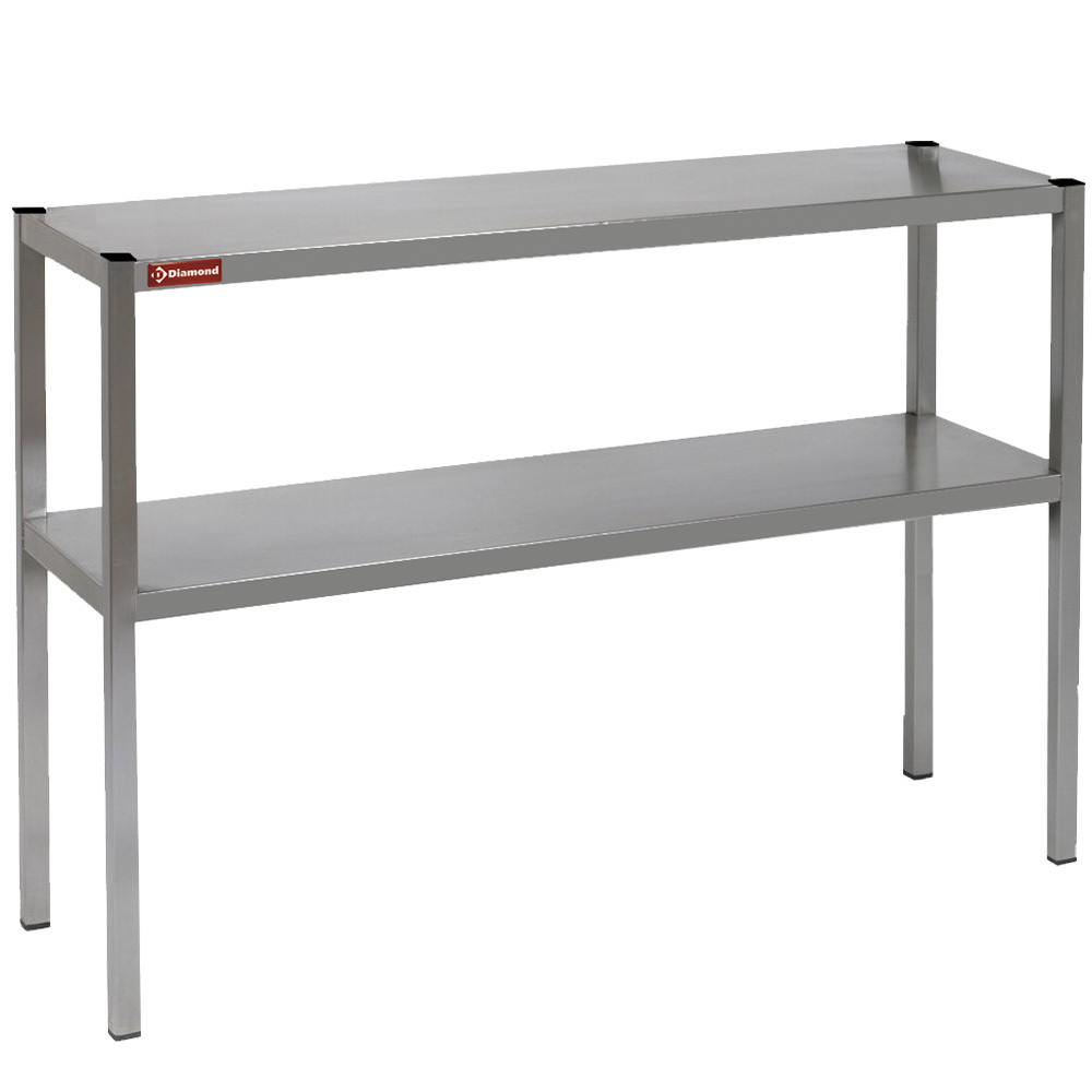 Étagère Diamond 2 niveaux pour chef - Acier inox professionnel