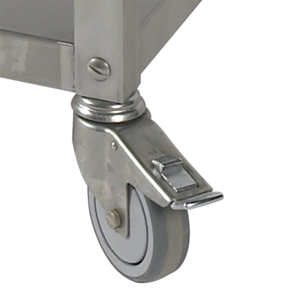 Kit 4 roues inox Ø100 avec freins DIAMOND - Mobilité professionnelle