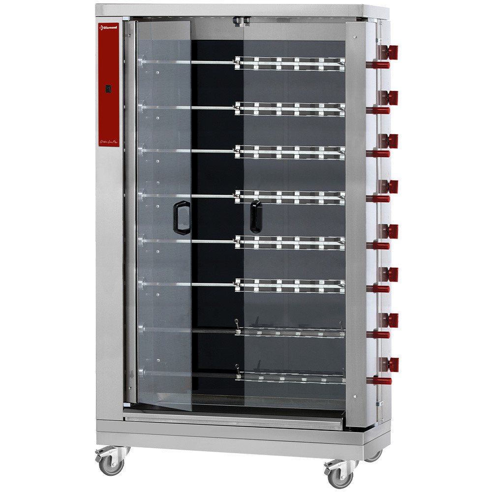Rôtissoire professionnelle DIAMOND 8 broches - 48 poulets