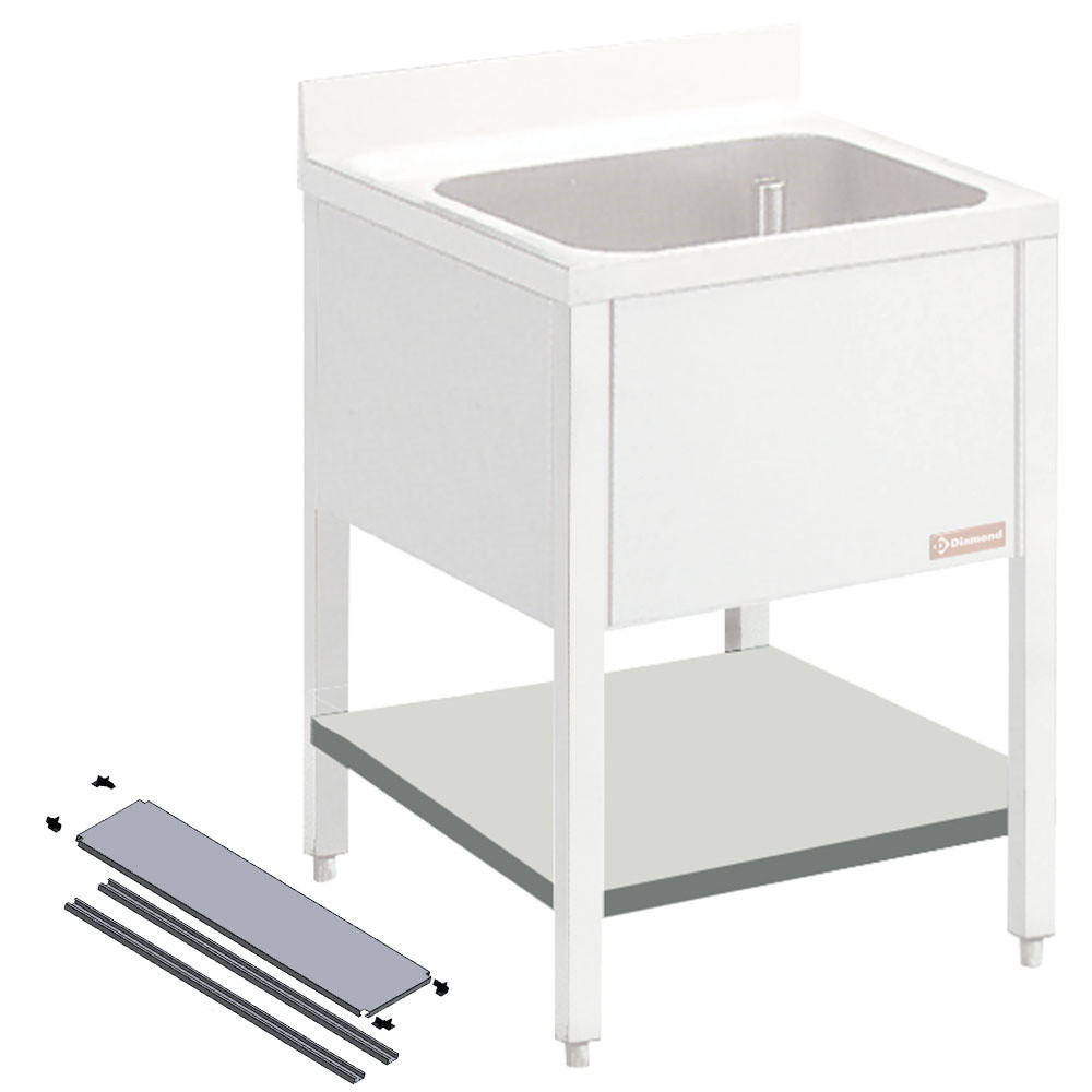 Tablette inférieure Diamond RX06/6-KD - Pour plonges professionnelles