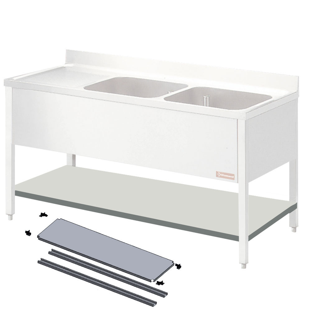 Tablette inférieure DIAMOND pour plonge démontable - Organisation pro