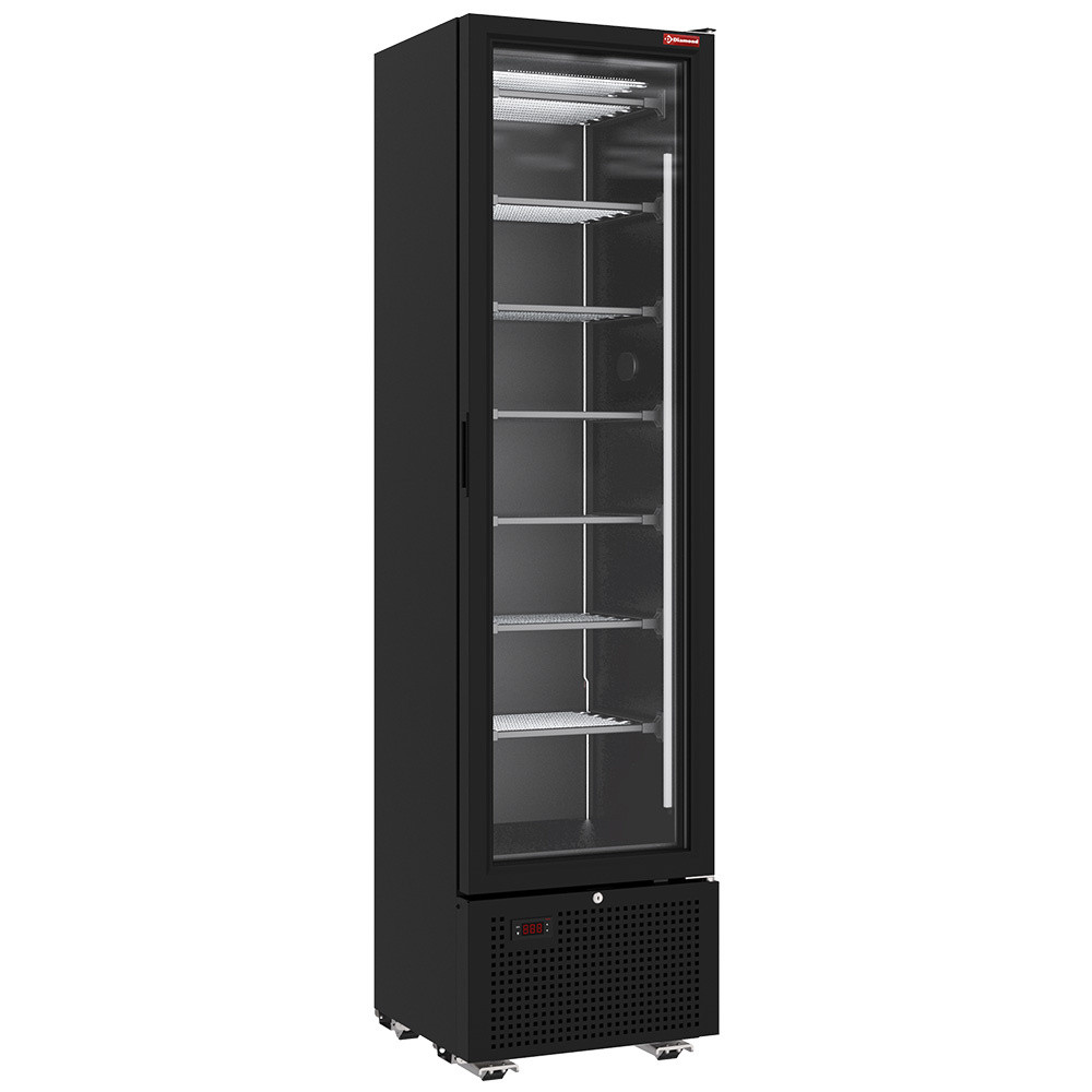 Vitrine ventilée négative DIAMOND 221L - 7 niveaux fixes - Noire - A