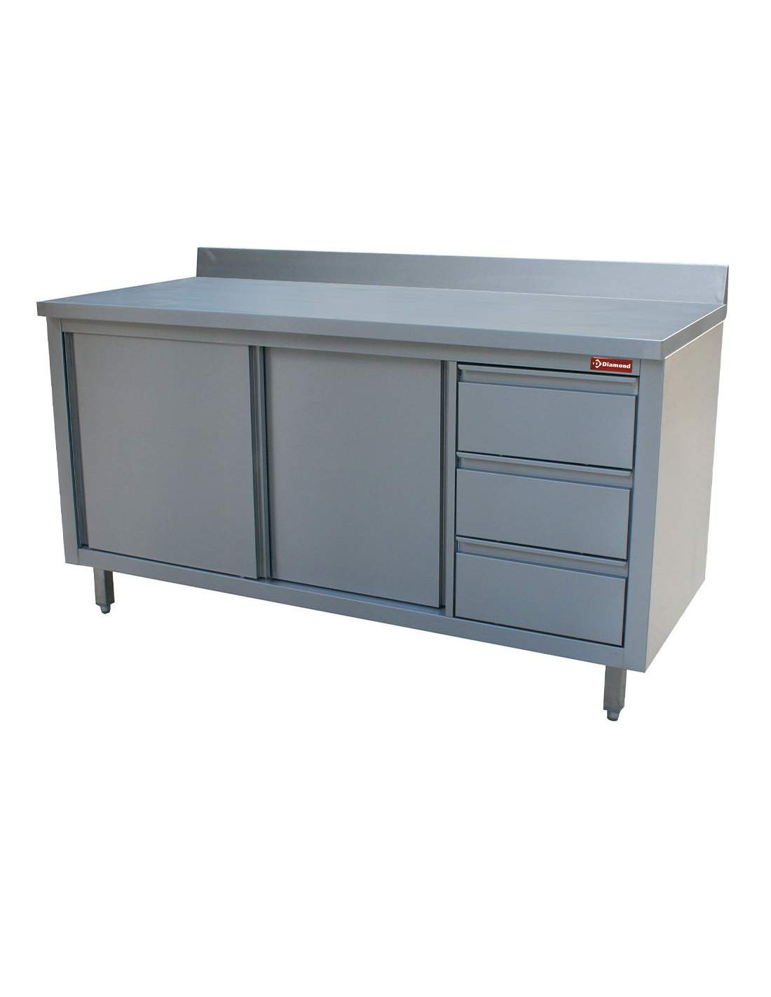 Armoire murale DIAMOND 2 portes coulissantes avec 3 tiroirs GN1/1