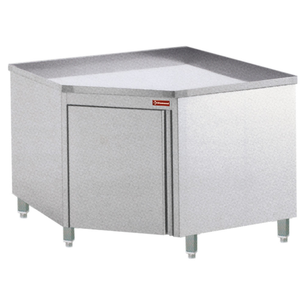 Table armoire d'angle 90° DIAMOND - Équipement professionnel en inox