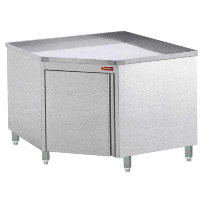 Table armoire d'angle 90° DIAMOND - Équipement professionnel en inox