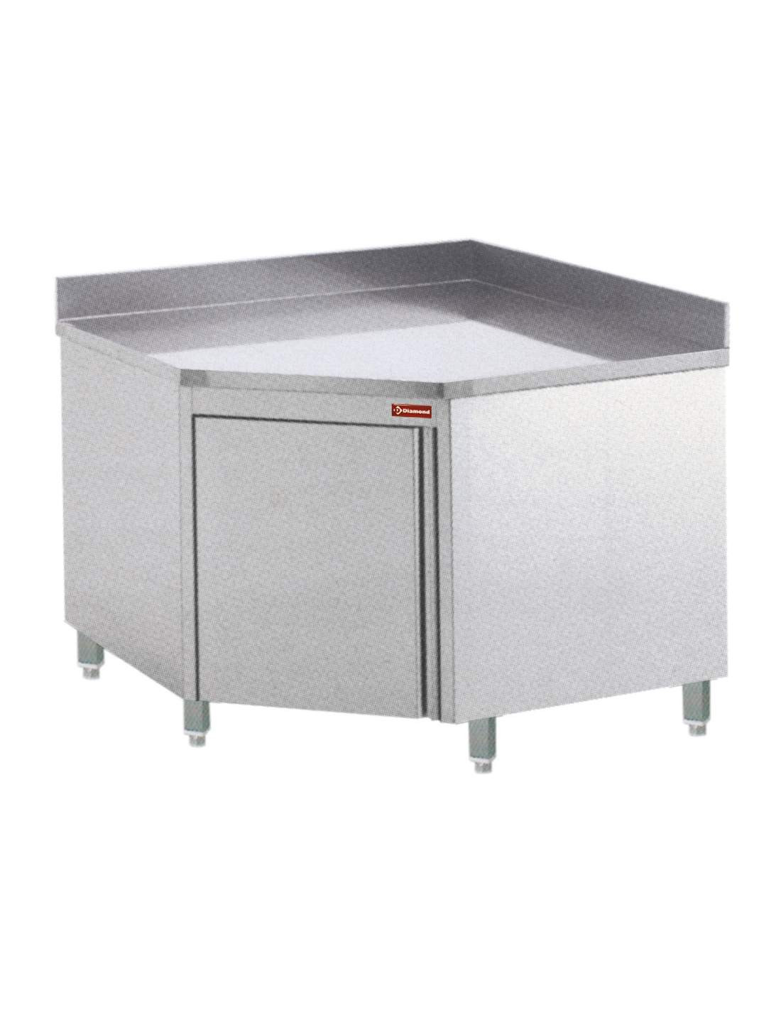 Tables armoire d'angle 90° DIAMOND - Table professionnelle inox