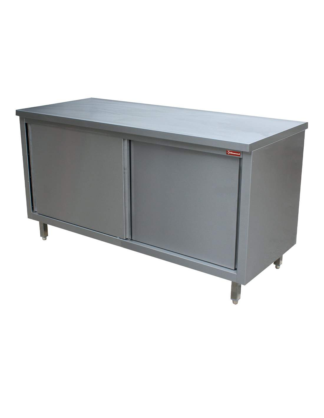 Table armoire neutre DIAMOND avec portes coulissantes traversante