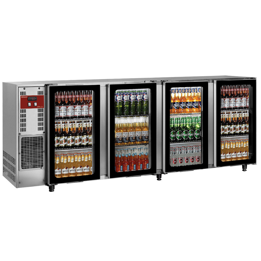 Refroidisseur DIAMOND 4 portes vitrées 783L - Acier inox professionnel